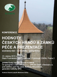 Plakát ke konferenci Hodnoty hradů a zámků ČR