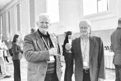 Zleva: Josef Štulc a Ivan Gojdič na výroční konferenci ICOMOS ve Valticích 2025